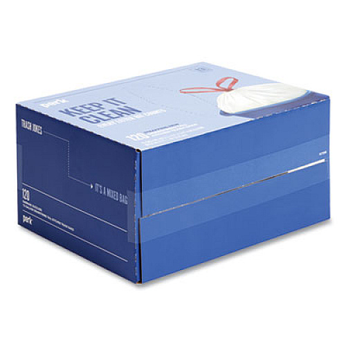 Perk 24377876 Drawstring Tall Kitchen Trash Bags