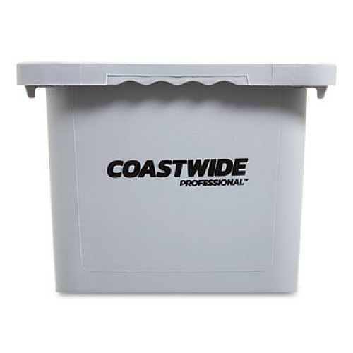 Coastwide Professional Slim Open Top Trash Can, Plastic, 23 gal, Gray (2625783)