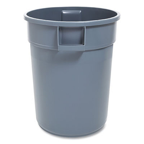 Coastwide Professional Open Top Round Trash Can, Plastic, 32 gal, Gray (2625784)