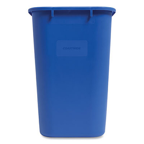 Coastwide Professional Open Top Indoor Recycling Container, Plastic, 7 gal, Blue (266429)