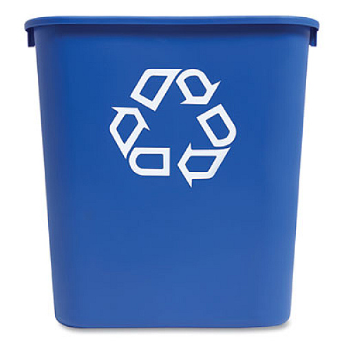 Coastwide Professional Open Top Indoor Recycling Container, Plastic, 7 gal, Blue (266429)