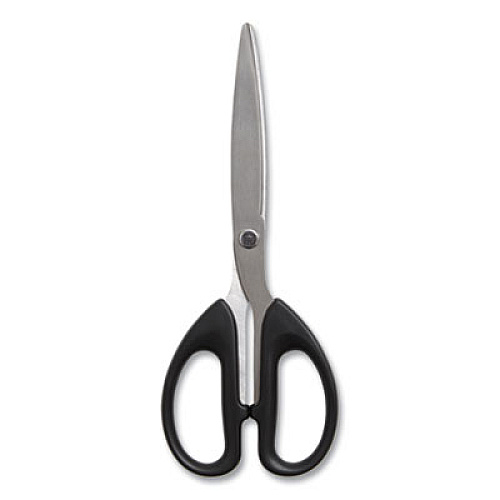 TRU RED Stainless Steel Scissors, 7" Long, 2.64" Cut Length, Assorted Straight Handles, 2/Pack (24380518)