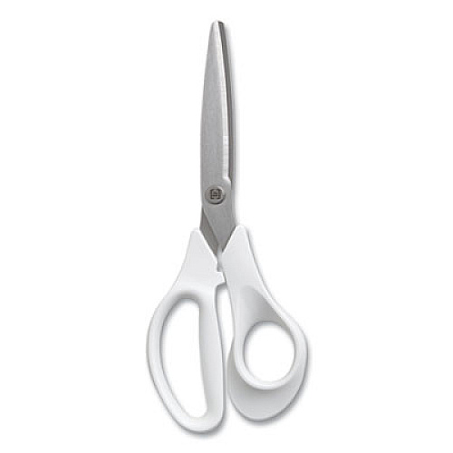 TRU RED Stainless Steel Scissors, 8" Long, 3.58" Cut Length, Assorted Straight Handles, 2/Pack (24380494)