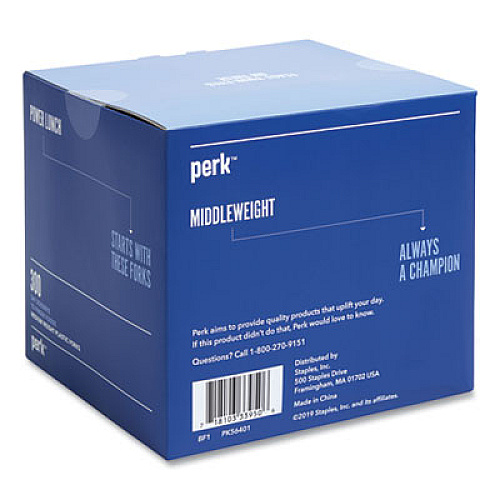 Perk Eco-ID Mediumweight Compostable Cutlery, Fork, White, 300/Pack (24394114)