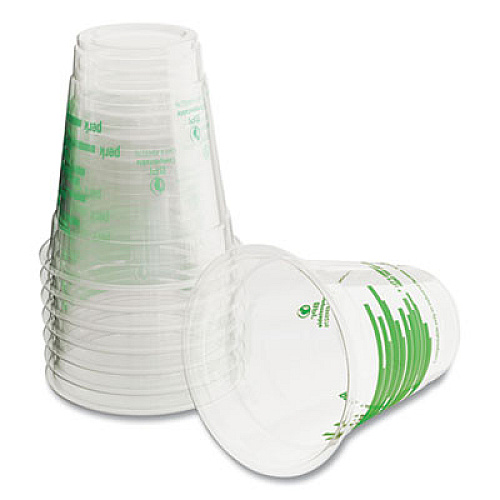 Perk 24394121 Eco-ID Compostable PLA Corn Plastic Cold Cups
