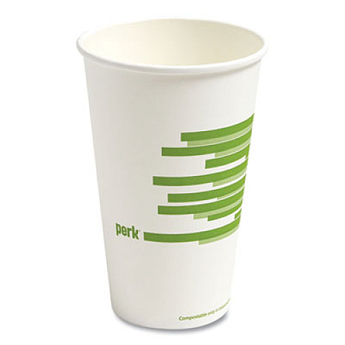 Perk 24394126 Eco-ID Compostable Paper Hot Cups