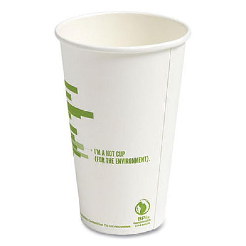 Perk 24394126 Eco-ID Compostable Paper Hot Cups