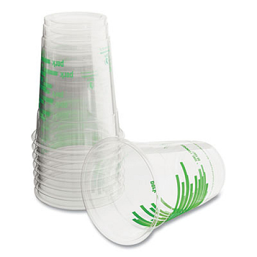Perk 24394128 Eco-ID Compostable PLA Corn Plastic Cold Cups