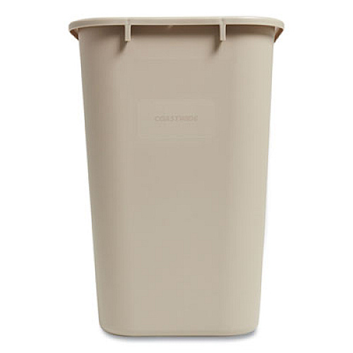 Coastwide Professional Open Top Indoor Trash Can, Plastic, 10.25 gal, Beige (125070)