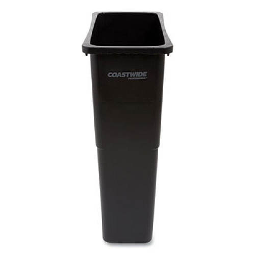 Coastwide Professional Open Top Indoor Trash Can, Plastic, 10.25 gal, Black (125039)