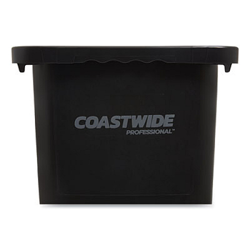 Coastwide Professional Open Top Indoor Trash Can, Plastic, 10.25 gal, Black (125039)