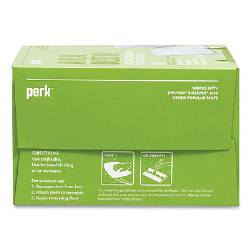 Perk Dry Cloth Refills, White, 8 x 10.4, 48/Pack (24382522)