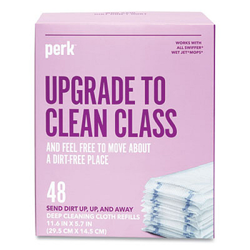 Perk Deep Cleaning Cloth Refills, 11.6 x 5.7, White, 48/Pack (24382523)