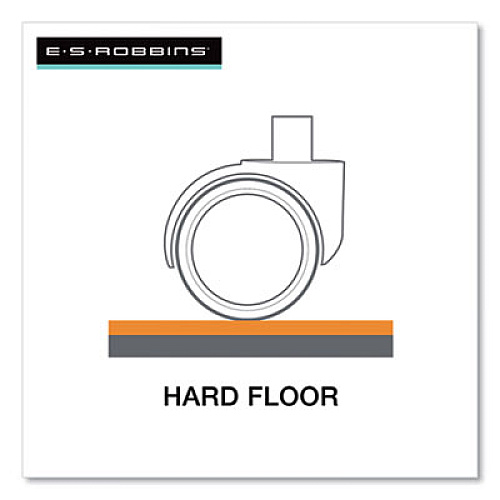 ES Robbins Sit or Stand Mat for Carpet or Hard Floors, 36 x 53 with Lip, Clear/Black (184612)