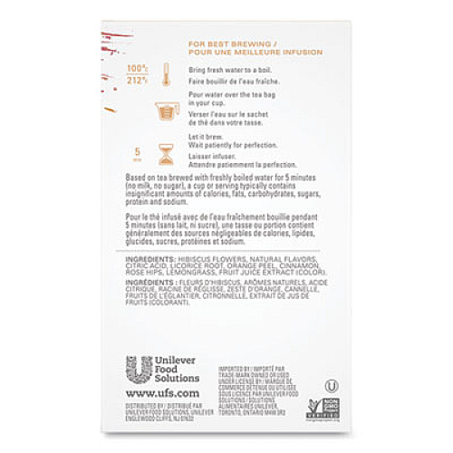 Tazo Tea Bags, Passion, 2.1 oz, 24/Box (149903)
