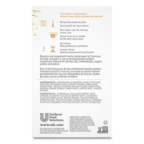 Tazo Tea Bags, Wild Sweet Orange, 24/Box (151598)