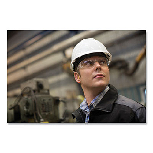 3M H-700 Series Hard Hat with Four Point Ratchet Suspension, UVicator Sensor, White (H701RUV)