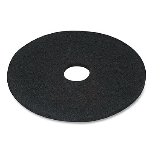 Coastwide Professional Stripping Floor Pads, 17" Diameter, Black, 5/Carton (655467)