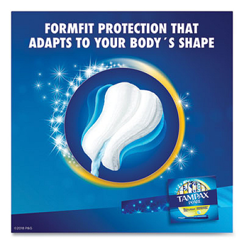 Tampax Pearl Tampons, Regular Absorbency, 18/Box (00454)