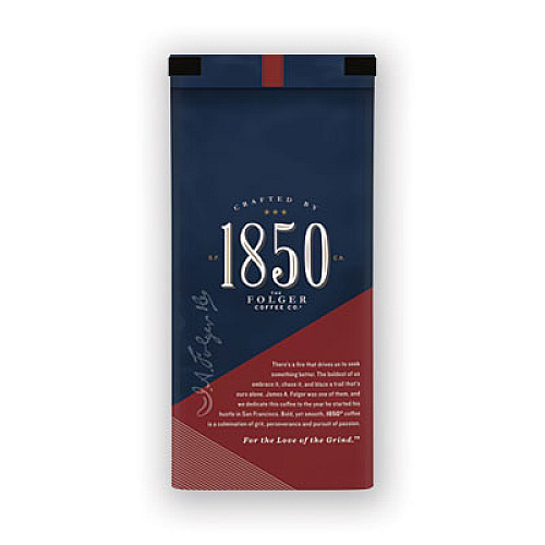 1850 Coffee, Trailblazer, Dark Roast, Ground, 12 oz Bag (60515EA)