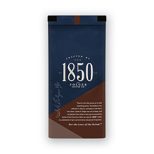 1850 Coffee, Black Gold, Dark Roast, Ground, 12 oz Bag (60516EA)