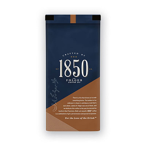 1850 Coffee, Pioneer Blend, Medium Roast, Ground, 12 oz Bag (60514EA)