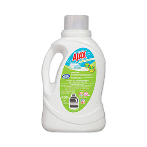 Ajax Laundry Detergent Liquid, Green and Kind, Unscented, 40 Loads, 60 oz Bottle, 6/Carton (AJAXX40)