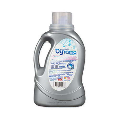Dynamo Laundry Detergent Liquid 4X, Naked and Free, Unscented, 60 Loads, 60 oz Bottle, 6/Carton (DYNMO23)