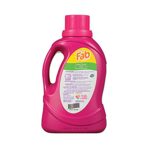 Fab Laundry Detergent Liquid, Love Duet (Lotus and Lilac), 40 Loads, 60 oz Bottle, 6/Carton (FABBB33)