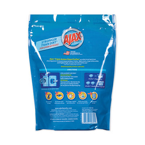 Ajax LAUNDRY DETERGENT PODS, OXY OVERLOAD, FRESH BURST SCENT, 16 LOADS, 16 PODS/POUCH, 8 POUCHES/CARTON (AJAXX62CT)