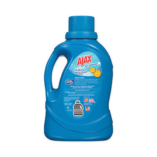 Ajax Laundry Detergent Liquid, Oxy Overload, Fresh Burst Scent, 40 Loads, 60 oz Bottle, 6/Carton (AJAXX37)