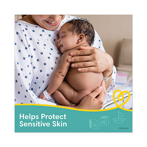 Pampers Sensitive Baby Wipes, White, Cotton, Unscented, 72/Pack, 8 Packs/Carton (88529CT)
