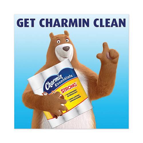 Charmin Essentials Strong Bathroom Tissue, Septic Safe, 1-Ply, White, 4 x 3.92, 451/Roll, 36 Individually Wrapped Rolls/Carton (98283)