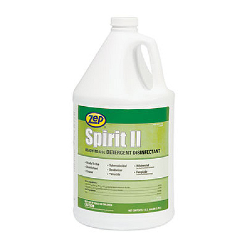 Zep Spirit II Ready-to-Use Disinfectant, Citrus Scent, 1 gal Bottle, 4/Carton (67923)