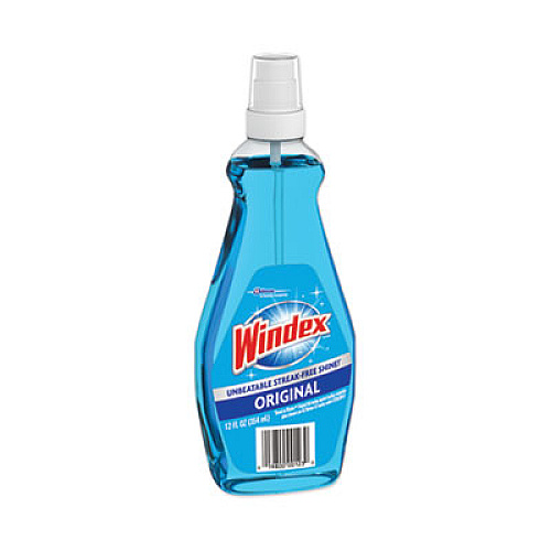 Windex RTU Ammonia-D Glass Cleaner, Neutral, 12 oz Pump Bottle, 12/Carton (060123)