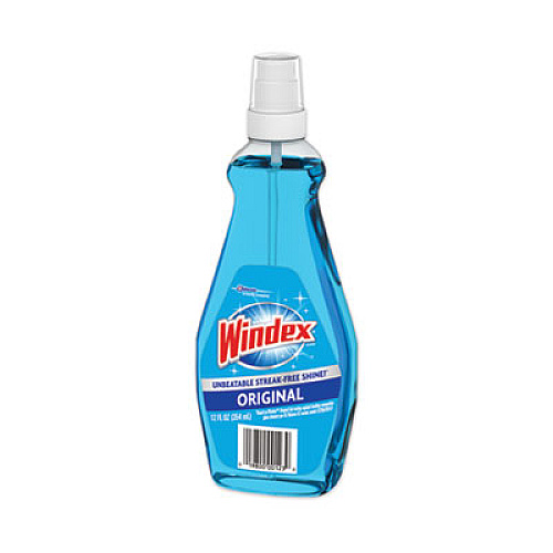 Windex RTU Ammonia-D Glass Cleaner, Neutral, 12 oz Pump Bottle, 12/Carton (060123)