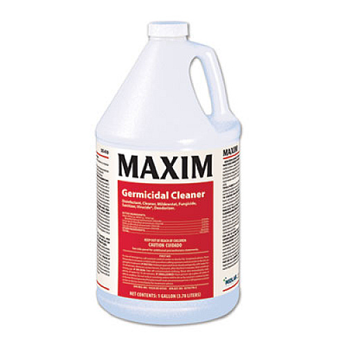 Maxim Germicidal Cleaner, Lemon Scent, 1 gal Bottle, 4/Carton (04100041)