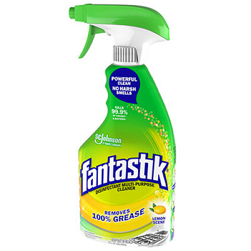 Fantastik Disinfectant Multi-Purpose Cleaner Lemon Scent, 32 oz Spray Bottle, 8/Carton (306388)