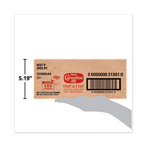 Carnation Half and Half, 0.304 oz Cups, 180/Carton (21501)