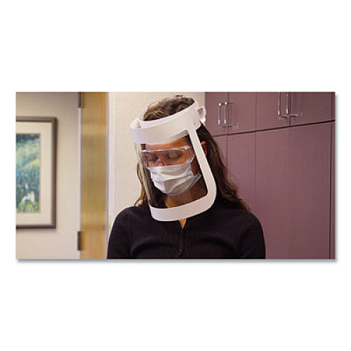 SCT Face Shield, 20.5 to 26.13 x 10.69, One Size Fits All, White/Clear, 225/Carton (51SHLD100)