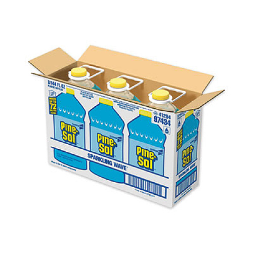 Pine-Sol All Purpose Cleaner, Sparkling Wave, 144 oz Bottle, 3/Carton (97434)