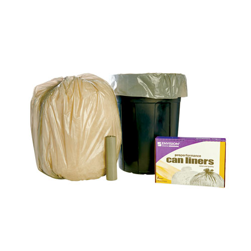 AbilityOne 8105015171361, SKILCRAFT LOW DENSITY TRASH CAN LINERS, 56 GAL, 0.7 MIL, 42.5" X 48", GRAY, 42/BOX