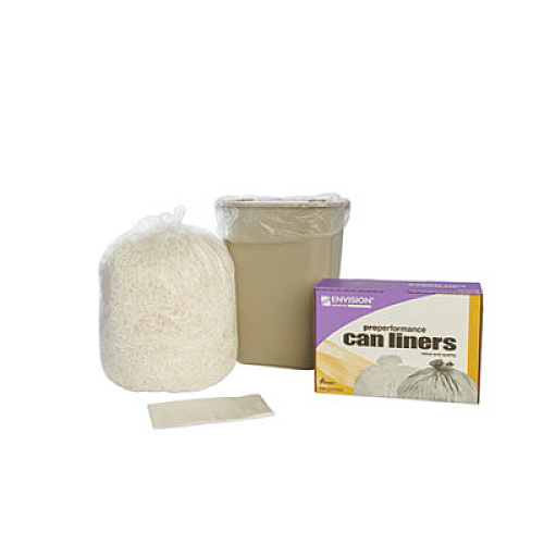 AbilityOne 8105015171372, SKILCRAFT High Density Trash Can Liner, 15 gal, 6 microns, 24" x 33", Natural, 24/Box