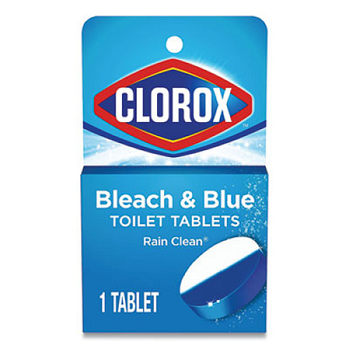 Clorox BLEACH AND BLUE AUTOMATIC TOILET BOWL CLEANER, RAIN CLEAN, 2.47 OZ TABLET, 12/CARTON (30176CT)