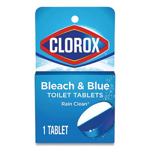 Clorox BLEACH AND BLUE AUTOMATIC TOILET BOWL CLEANER, RAIN CLEAN, 2.47 OZ TABLET (30176)