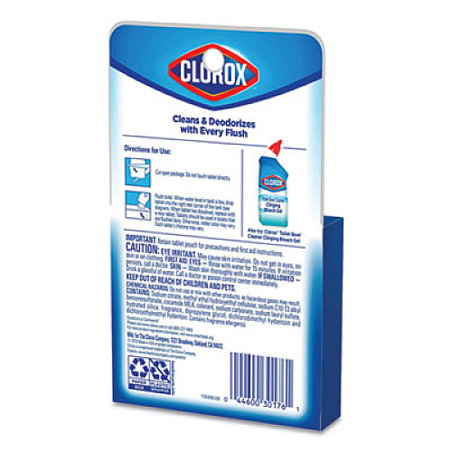 Clorox BLEACH AND BLUE AUTOMATIC TOILET BOWL CLEANER, RAIN CLEAN, 2.47 OZ TABLET (30176)