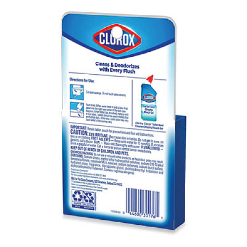 Clorox BLEACH AND BLUE AUTOMATIC TOILET BOWL CLEANER, RAIN CLEAN, 2.47 OZ TABLET, 12/CARTON (30176CT)