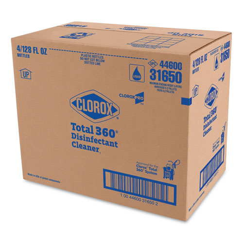 Total 360 Disinfectant Cleaner, 128 oz Bottle, 4/Carton
