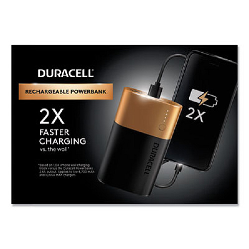 Duracell Rechargeable 10050 mAh Powerbank, 3 Day Portable Charger (DMLIONPB3)