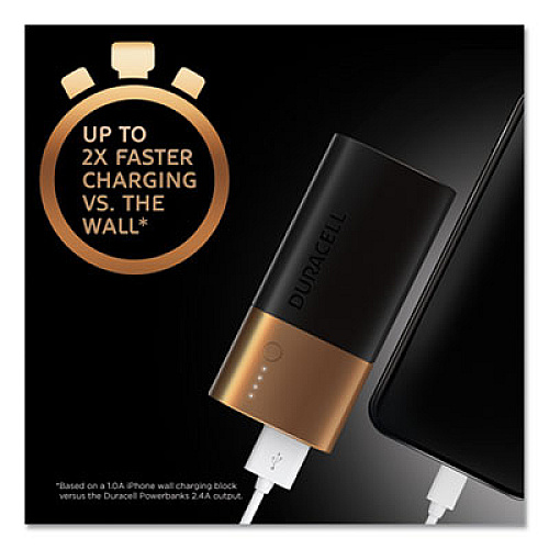 Duracell Rechargeable 6700 mAh Powerbank, 2 Day Portable Charger (DMLIONPB2)